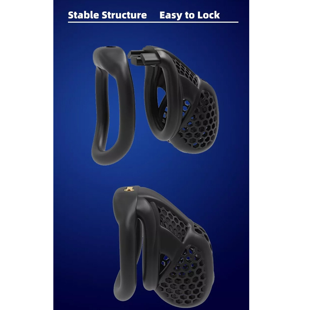 2025 Beehive Pro Breathable Cage Male Chastity Device Mini Lock 2Type Rings Man