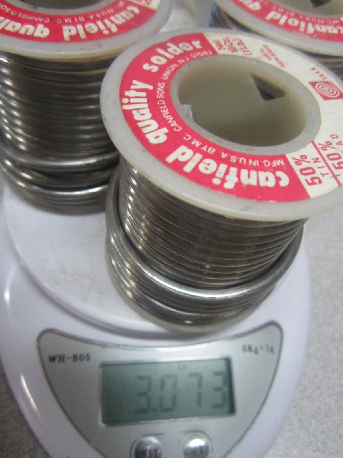 LOT OF 3  ROLLS CANFIELD 50/50 Solder TIN  / LEAD FOR STAINED GLASS