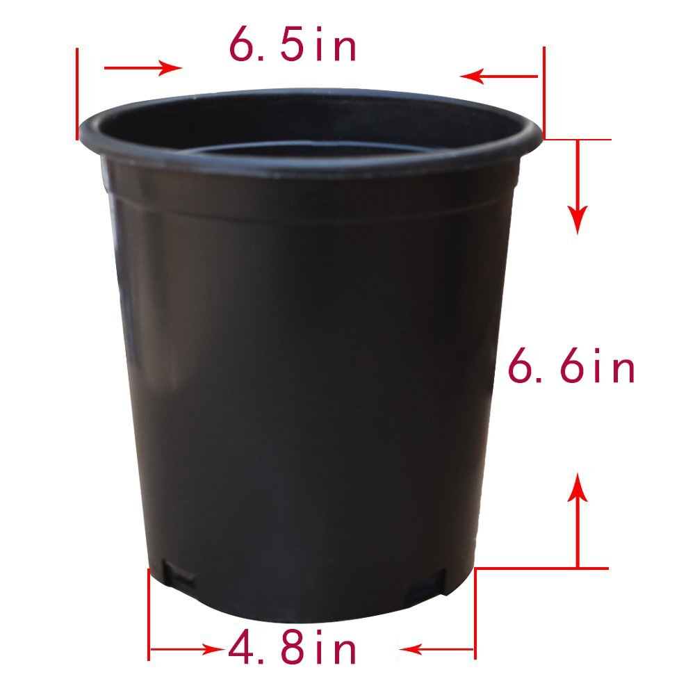 1 / 2 /3/5/7/10/15/20 Gallon Plastic Nursery Pots Garden Plant Flower Pot
