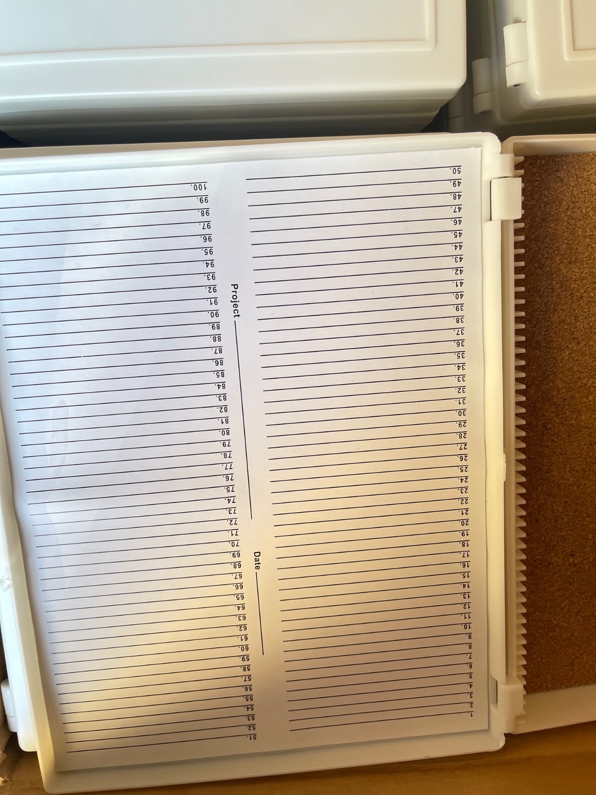 USED PREMIERE MICROSCOPE SLIDE BOX CASE STORAGE HOLDS 100 SLIDES(G)