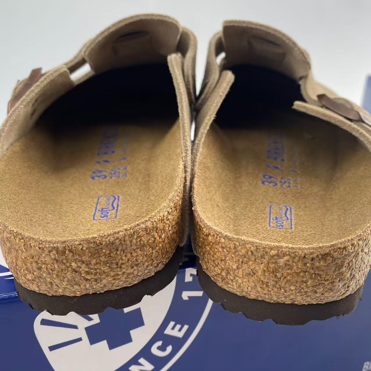 Birkenstock Boston Soft Footbed Taupe Suede Leather Unisex Shoes Size EU 37-45