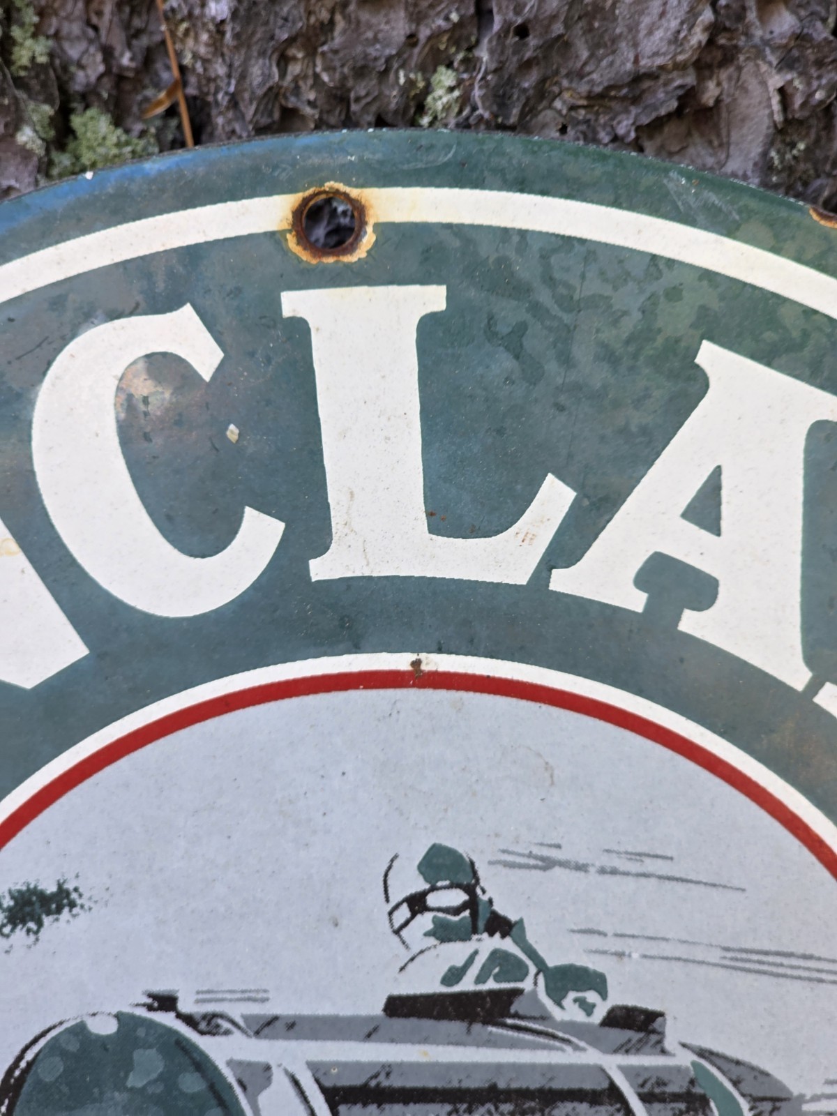 VINTAGE RARE SINCLAIR GASOLINE PORCELAIN SIGN 10"