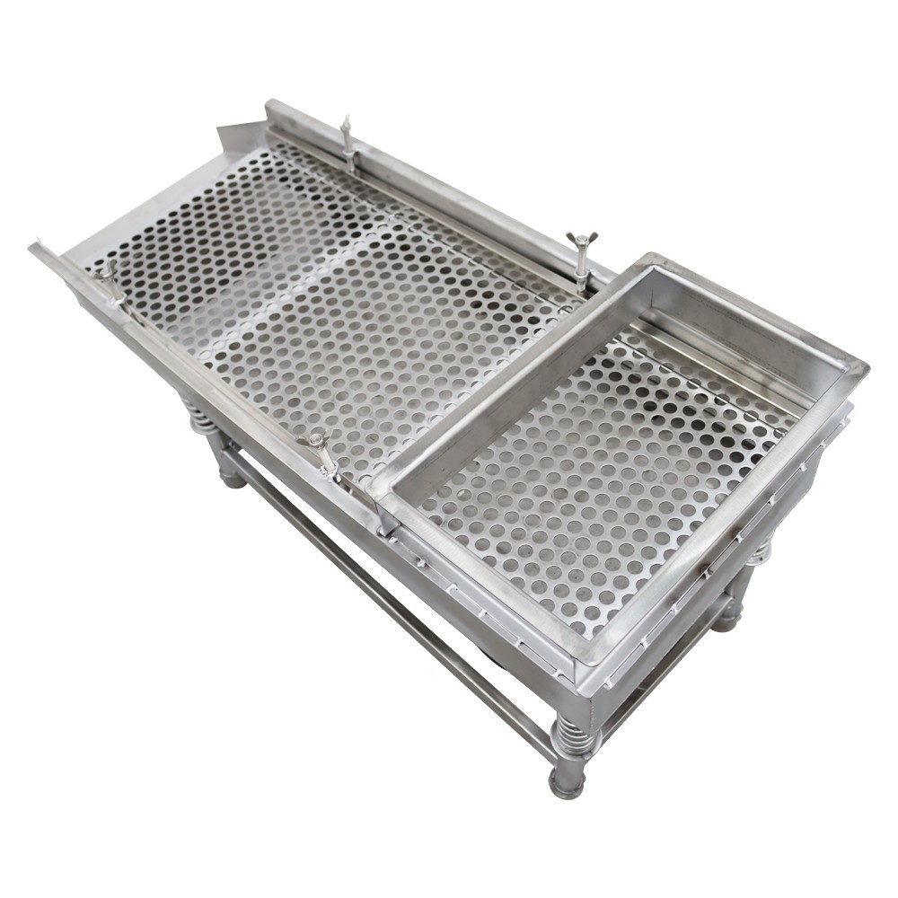 110V Linear Vibrating Sifter with 12mm Screen Straight Vibrating Sieve Shaker