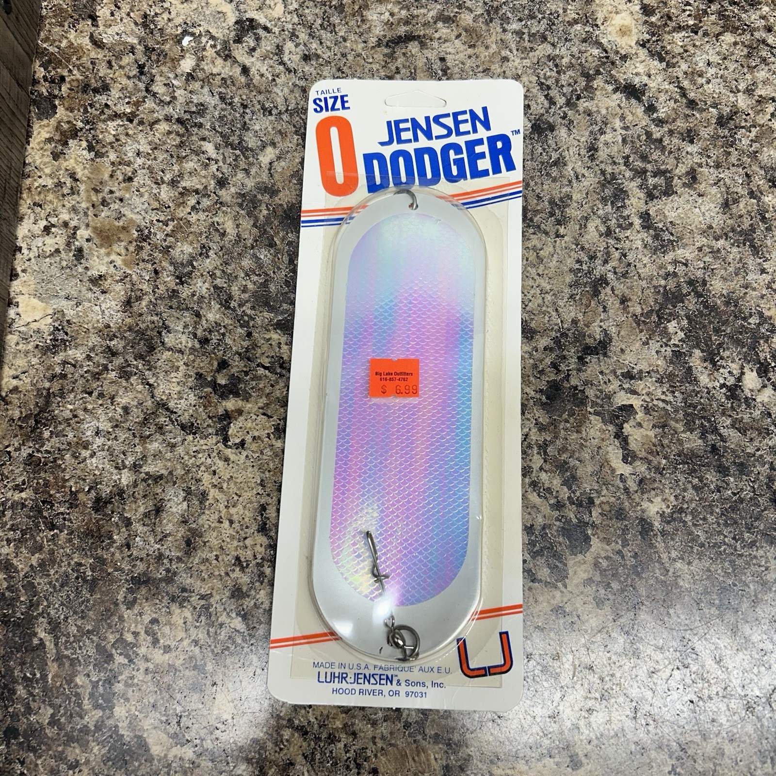 Vintage Luhr Jensen Dodger Size #0 Flasher New In Package Pearl Fishscale NOS