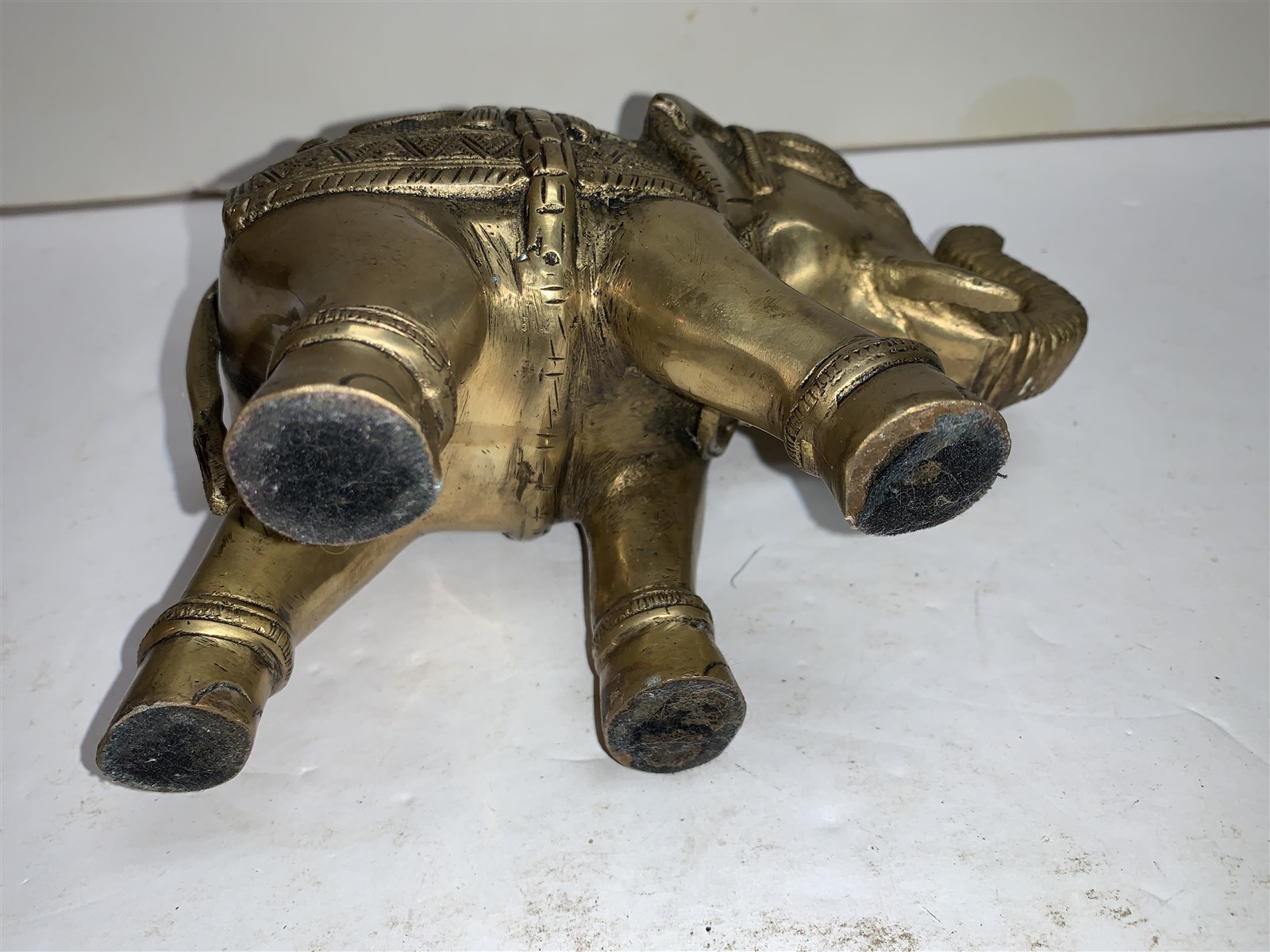 Brass ELEPHANT Figurine Statue Ornate Heavy