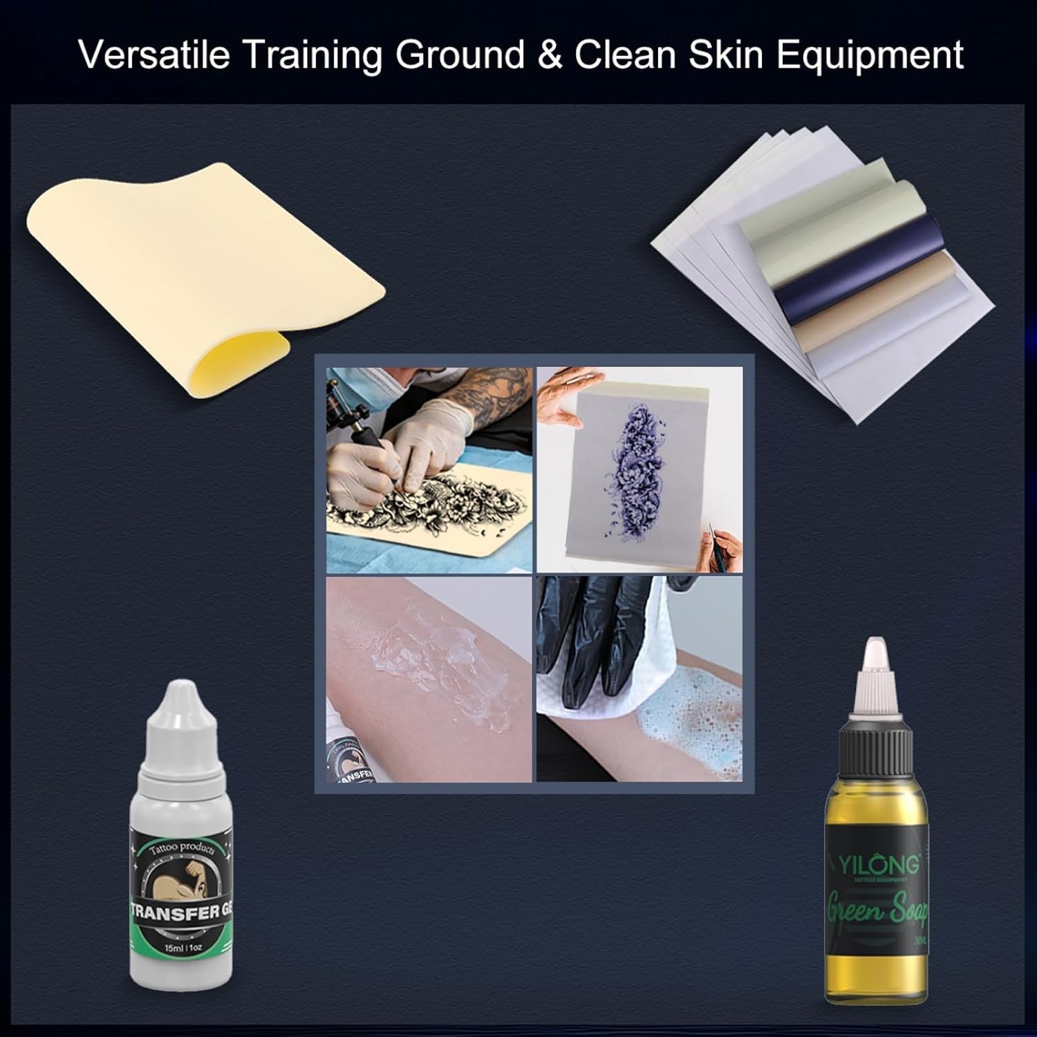 Wireless Tattoo Gun Kit for Beginners Digital Led Display Ink 10 PCS Cartridges