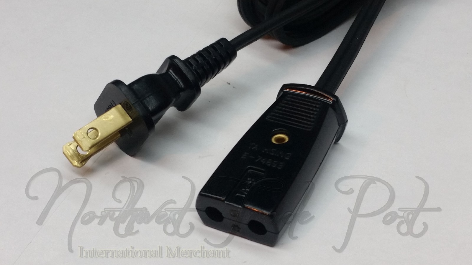 Replacement 6ft Power Cord for Vintage Small Appliance - 2 Round Pin 1/2" Spaced