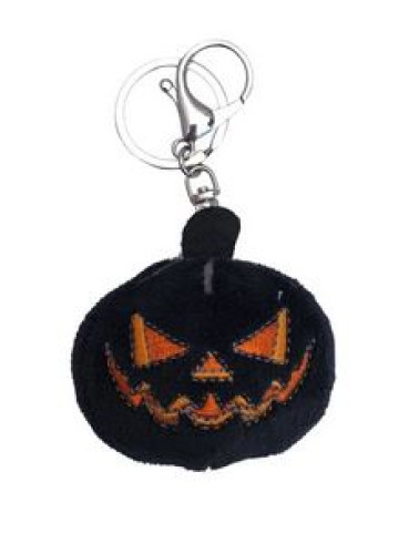 Pumpkin Keychain Plush Halloween Horror Gothic Punk Jack O Lantern Novelty Gift