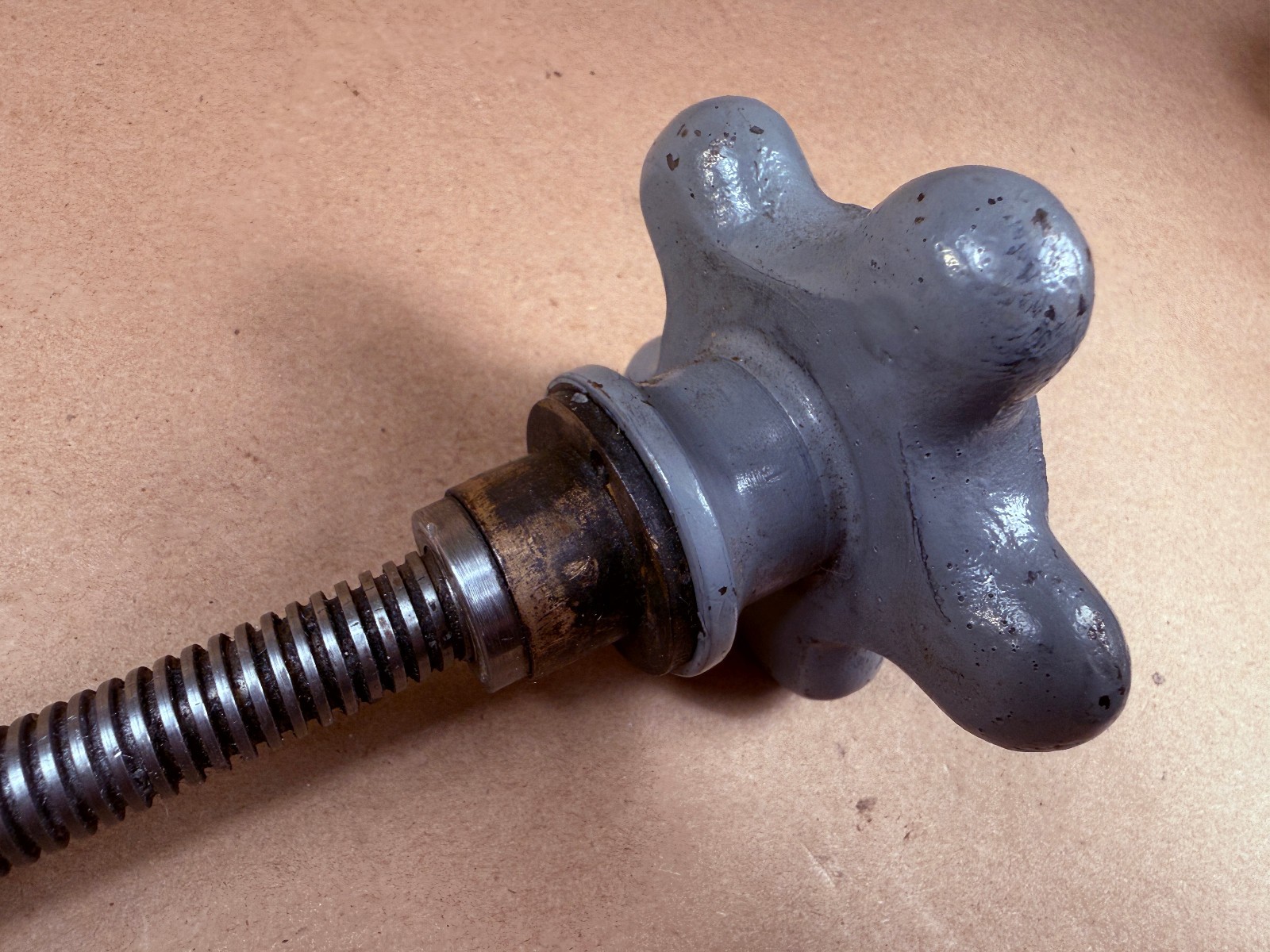 Vintatge Horizontal Milling Saddle Cross Slide Leadscrew Brass Nut + Knob