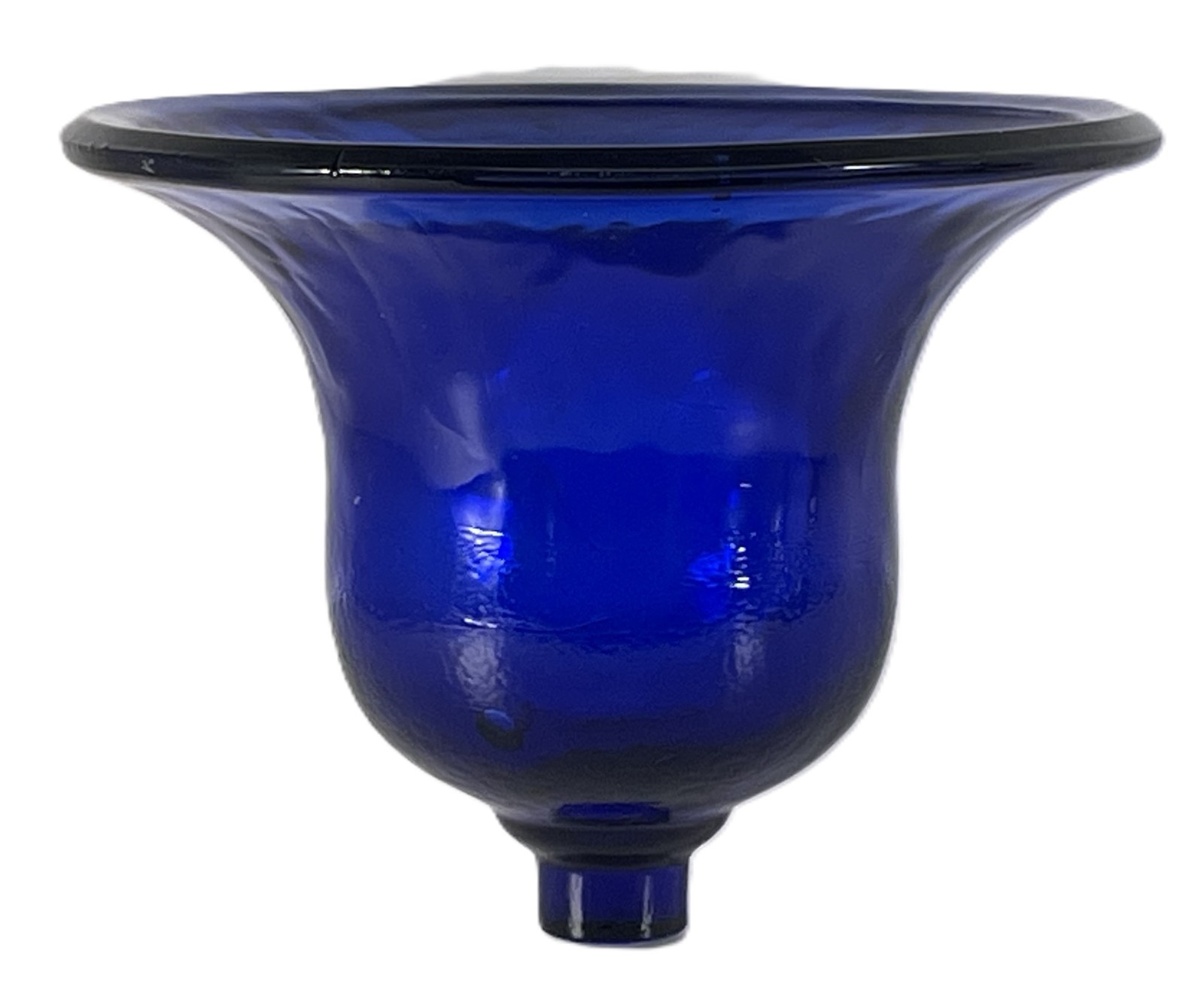 Cobalt Blue Garden Cloche Glass Bell Jar Peg Candle Holder