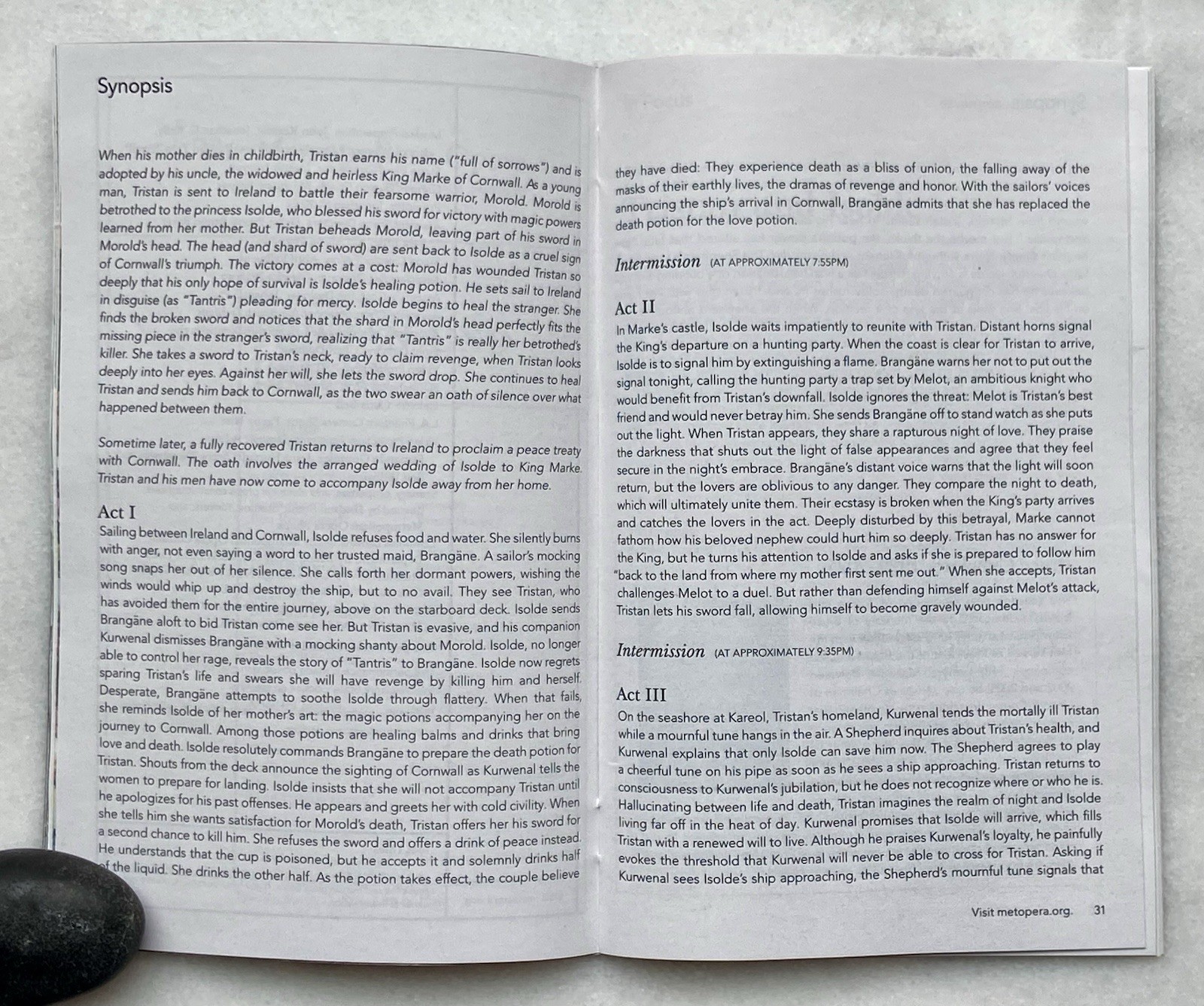 Metropolitan Opera Playbill Tristan und Isolde 3/17/26 - Starring Lise Davidson