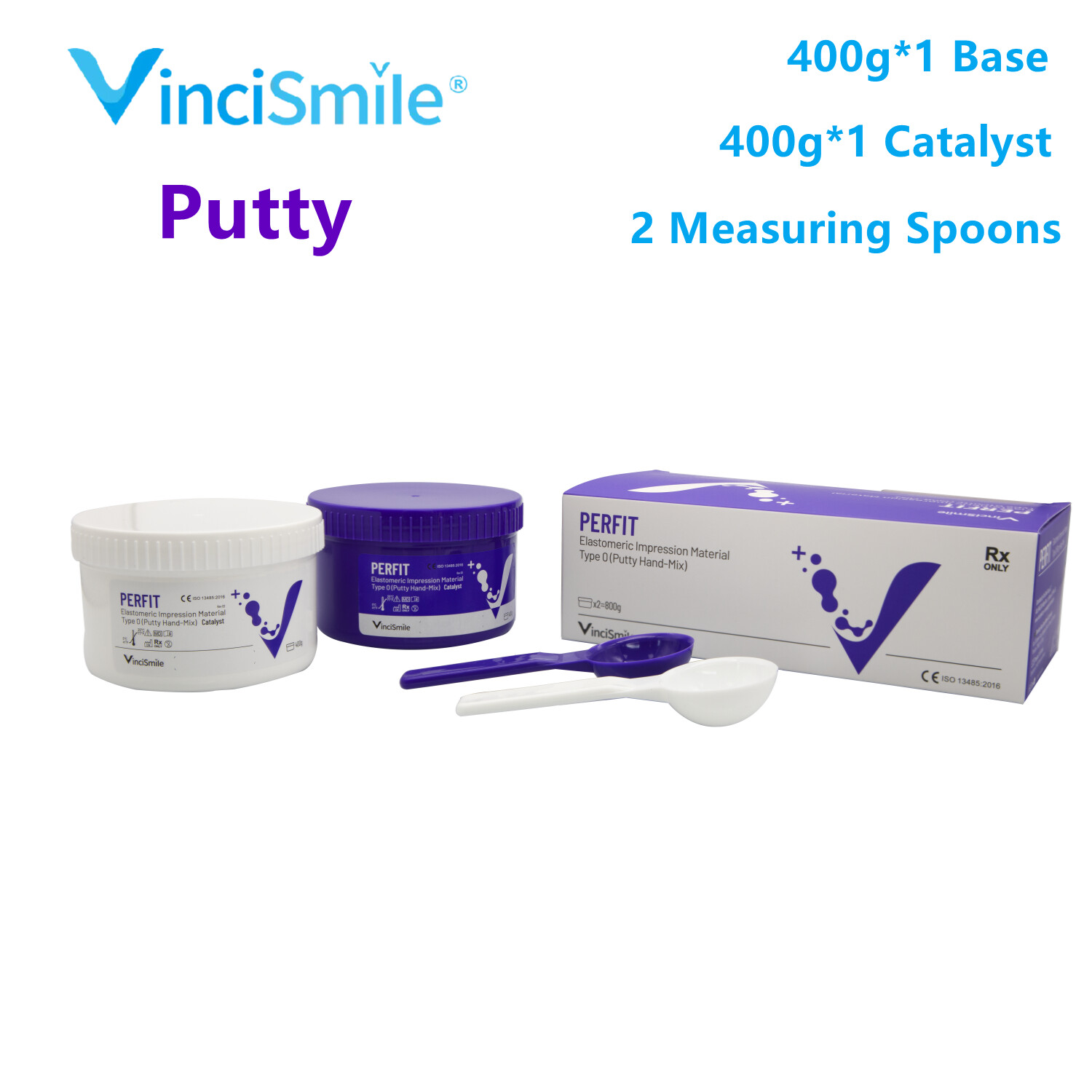 PERFIT Dental Putty PVS VPS Impression Material Base Normal/Fast Set 2 x 400g