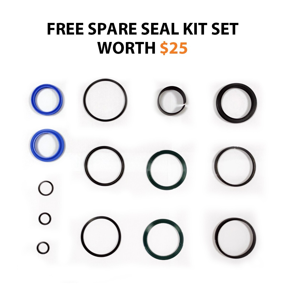 2x16 Hydraulic Cylinder 2" Bore 16" Stroke Welded Cross Tube Double Acting