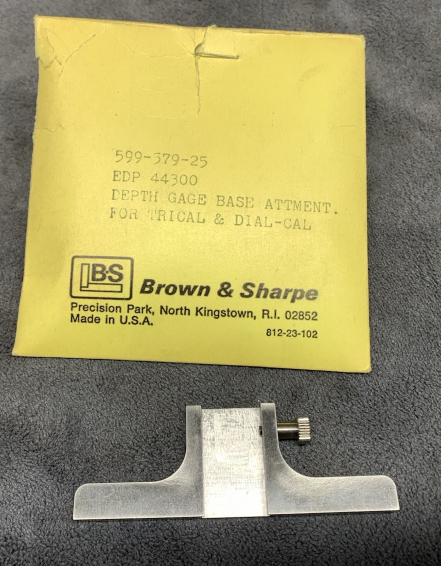 Brown & Sharpe Dial Caliper Depth Gage Attachment 599-579-25 (NOS)