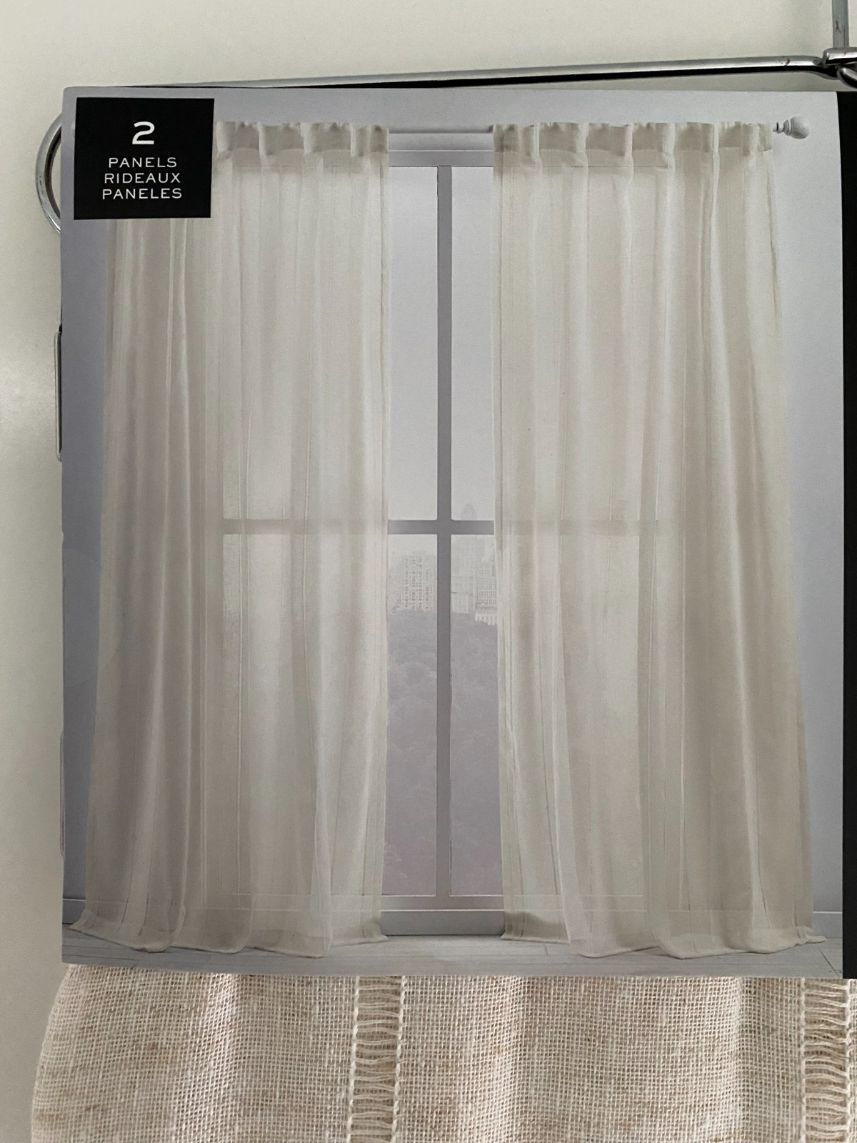 New Ralph Lauren Window Curtains 2 Panels Beige 54 x 84" Linen Hamilton Back Tab