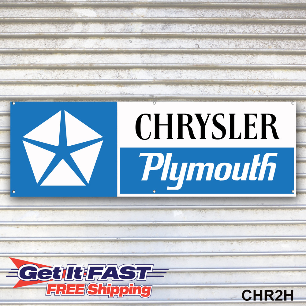 Chrysler Plymouth Dealer Banner Sign Wall Art