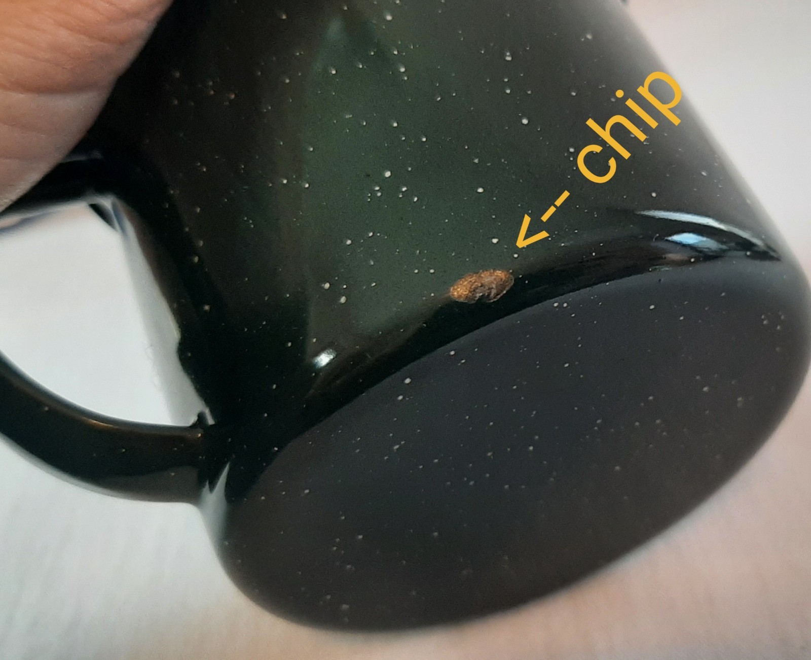 Coleman Blue Speckled Enamelware Camping Mugs Set of 2 Cups, plus a green mug