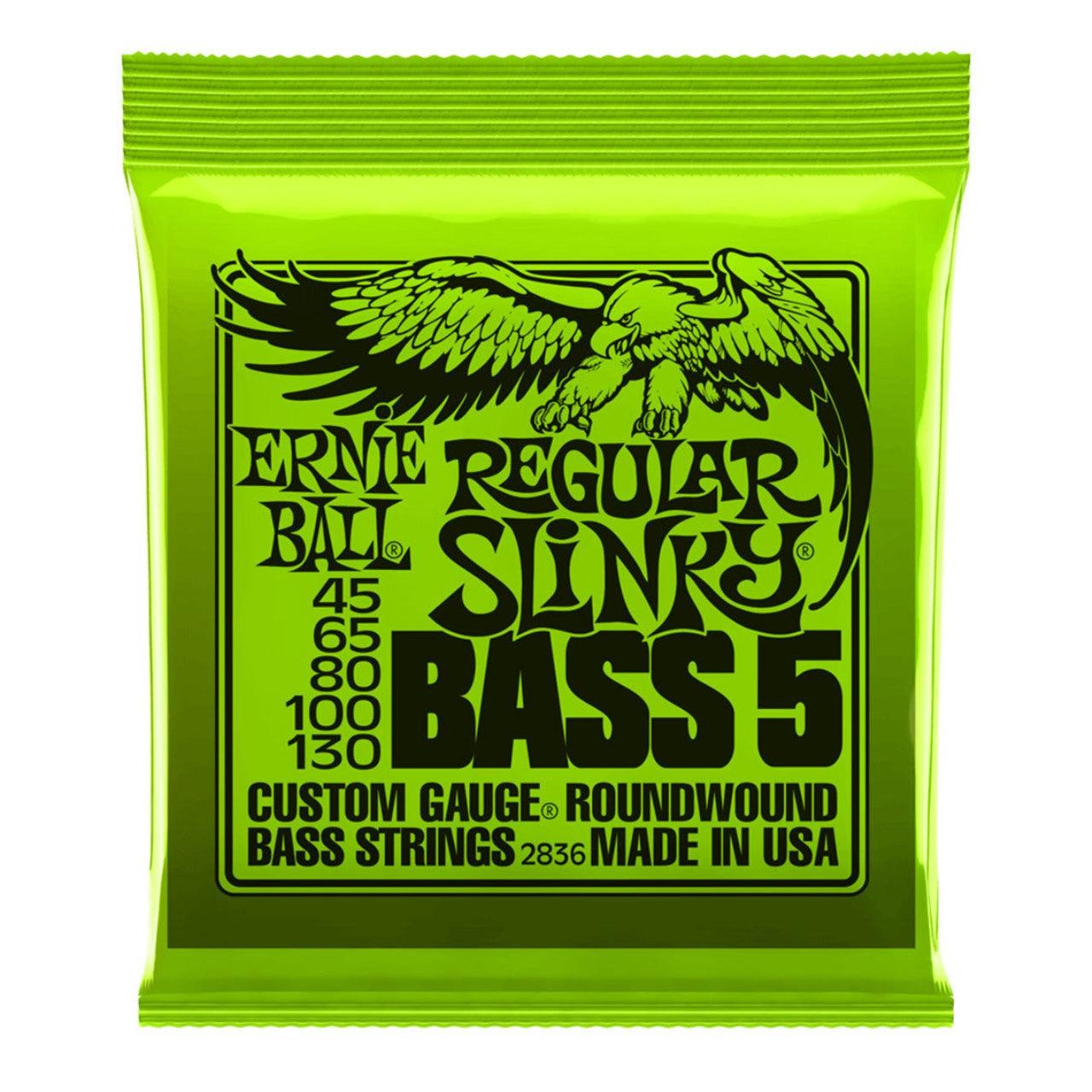 Used Ernie Ball Regular Slinky 5-String, Nickel Wound Bass Strings