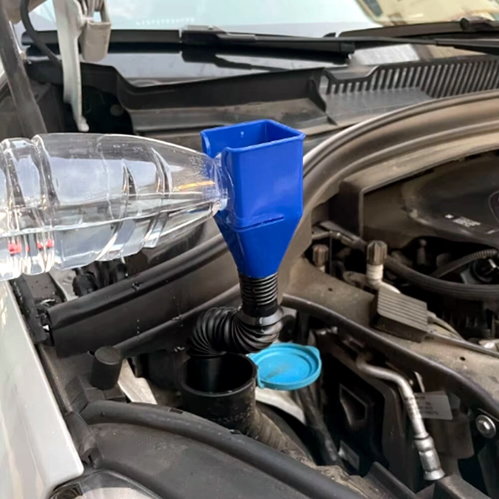 Flexible Snap Funnel "ONE HAND ONLY" Adapter Spill Free Oil Gas Coolant Filling