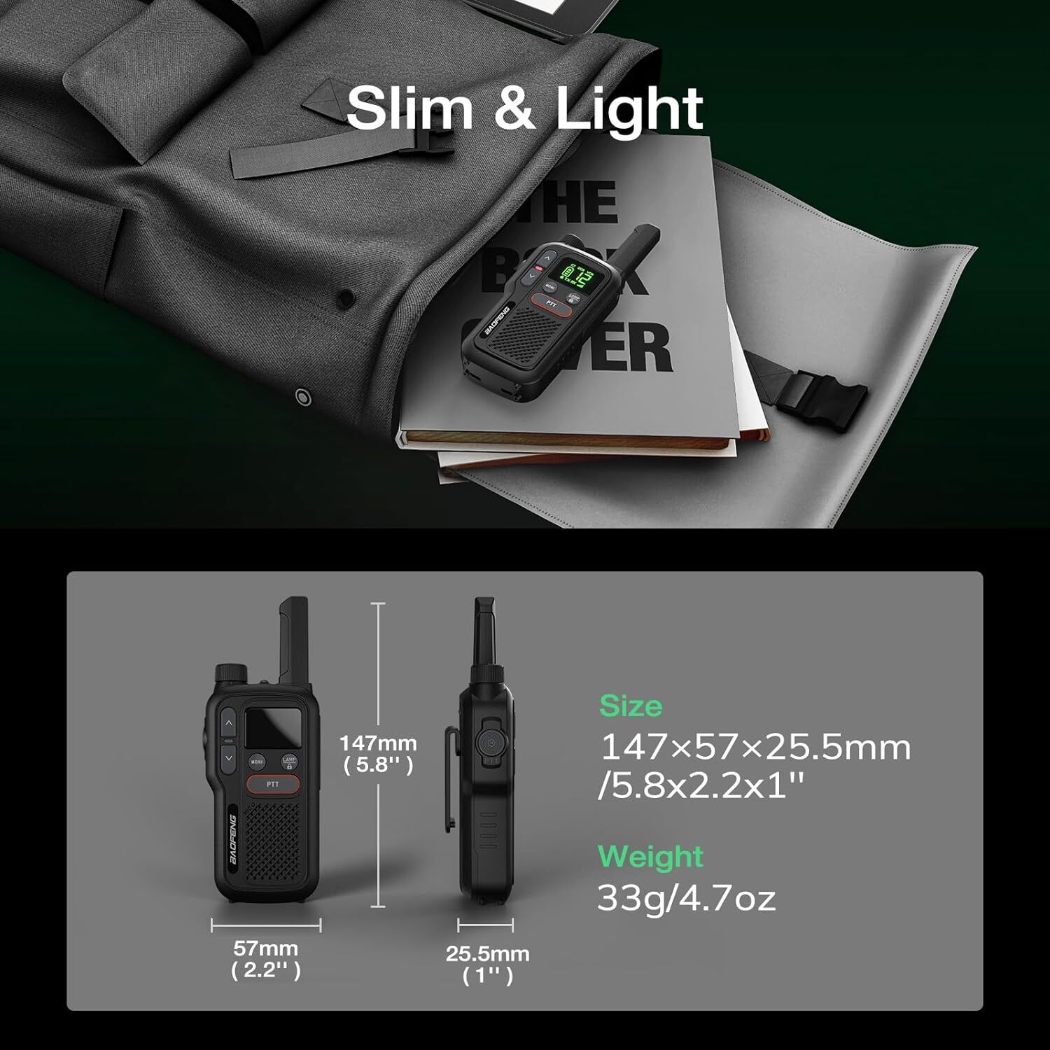 BAOFENG GT-18 Walkie Talkies for Kids Adult, License Free Long Range