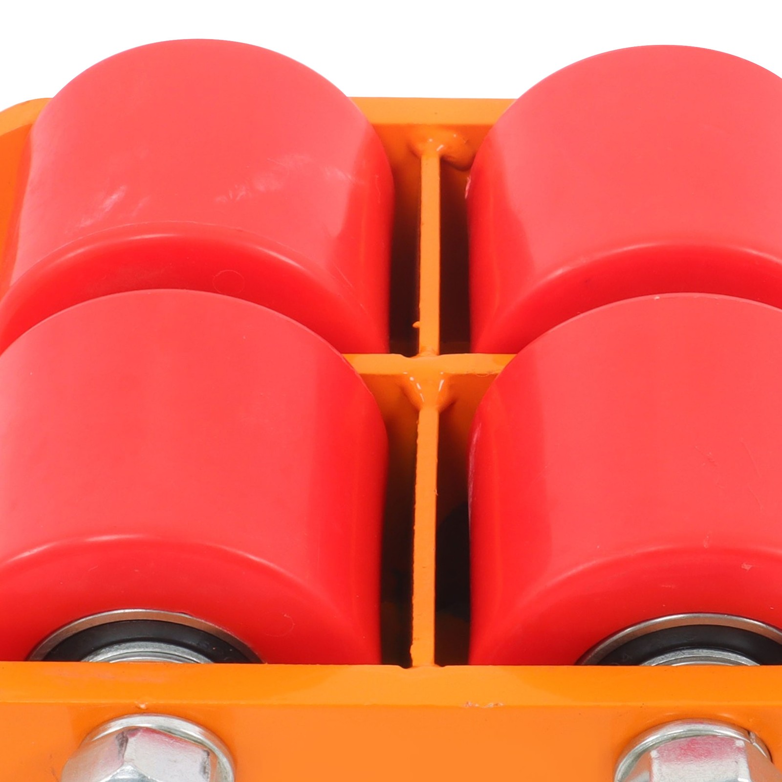 4 Pcs Machinery Skates Dolly With Handle 360° Rotation 6T/13200Lbs Heavy Duty