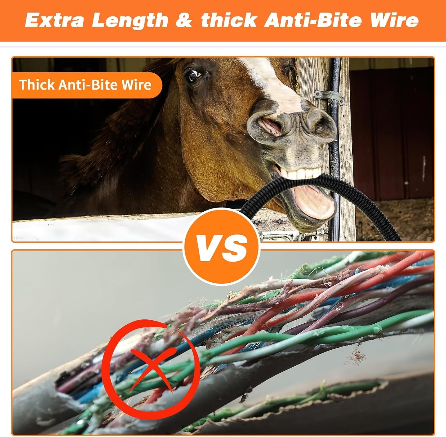 500W Horse Water Heater, Thermostatic Cattle Water Trough Heater for Large Capac