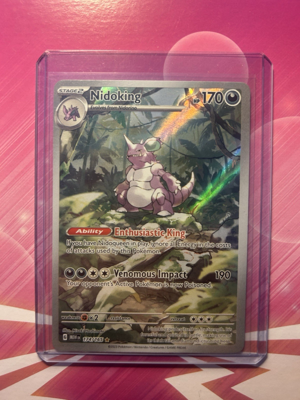 Pokemon S&V 151 Illustration Rare Lot: Nidoking, Mr.Mime, Caterpie, Omanyte