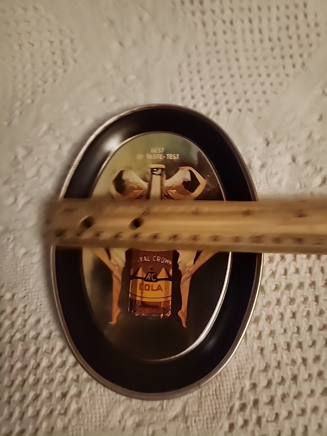 RC COLA Best By Taste-Test Metal 1970s Tip Tray Made In USA