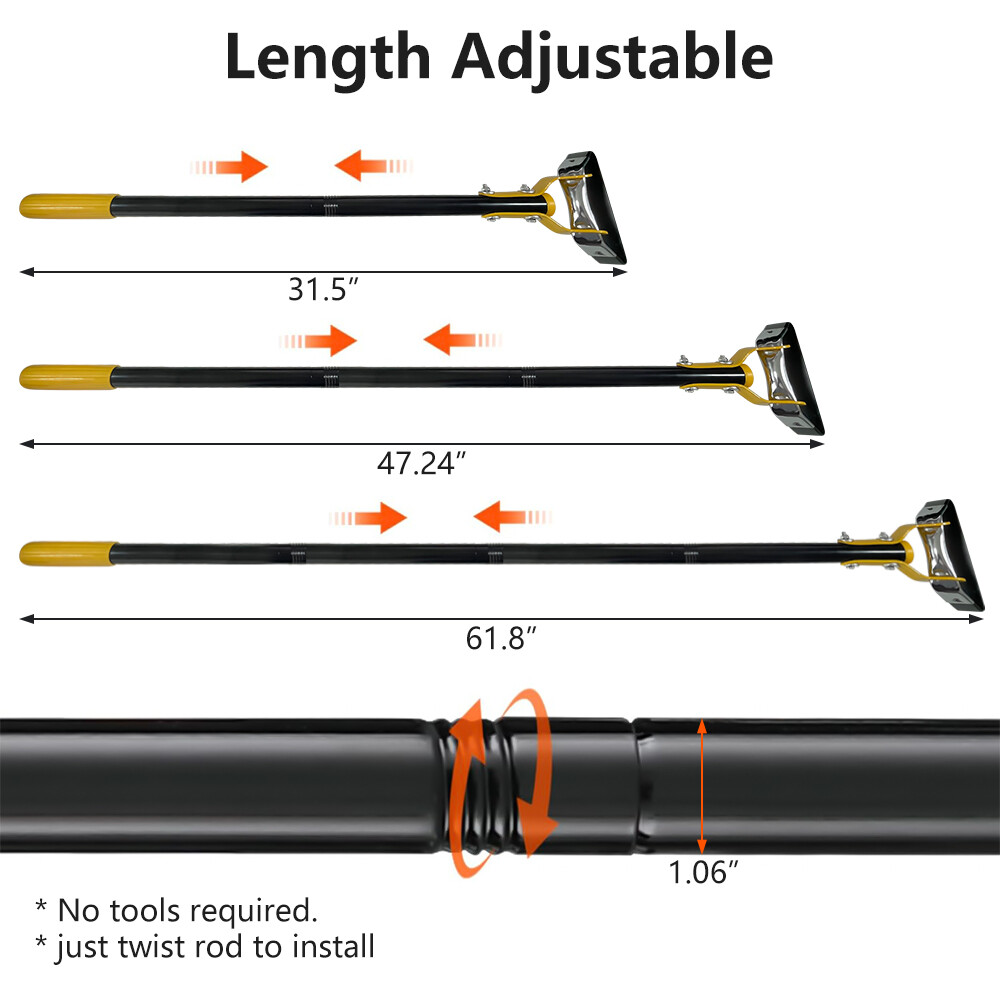 47" 59" 79" Adjustable Hoe Garden Tool Weeding Loop Stirrup Hoe Long Handle