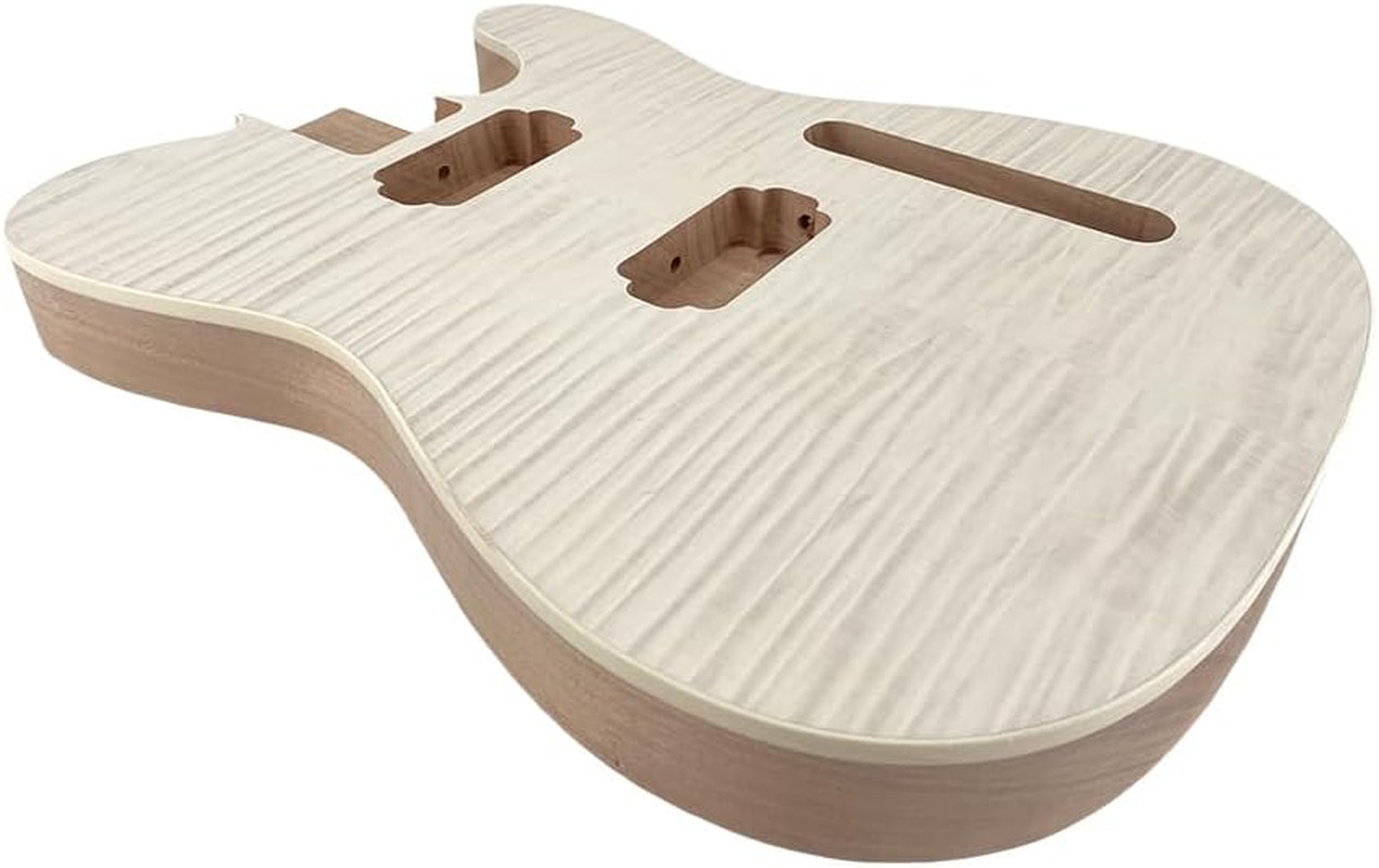 HH Mahogany Wood Guitar Body with Tiger Maple Top Fit Telecaster Tele