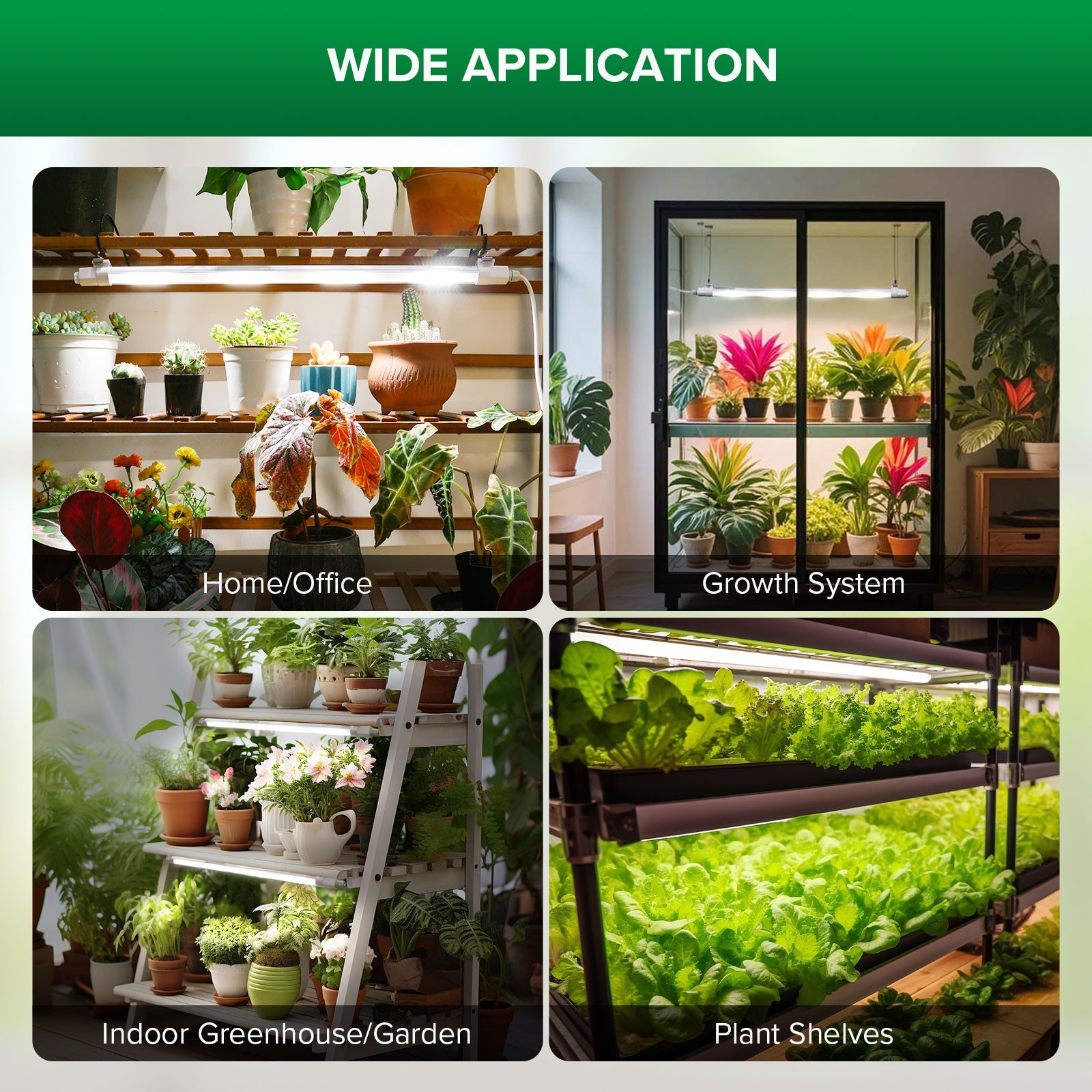 SANSI 80W LED Grow Light Dimmable for Indoor Plants Seedling Lamp Full Spectrum