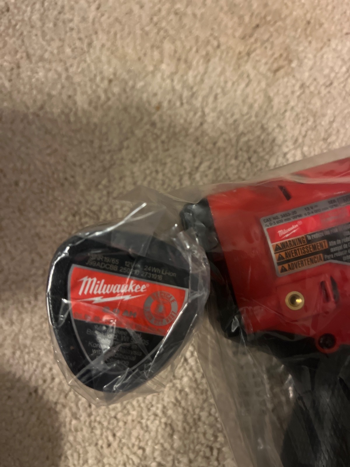 Milwaukee M12 3453-20 FUEL 1/4" Hex Impact Driver GEN 3 + 2.0 Ah Battery + Charg