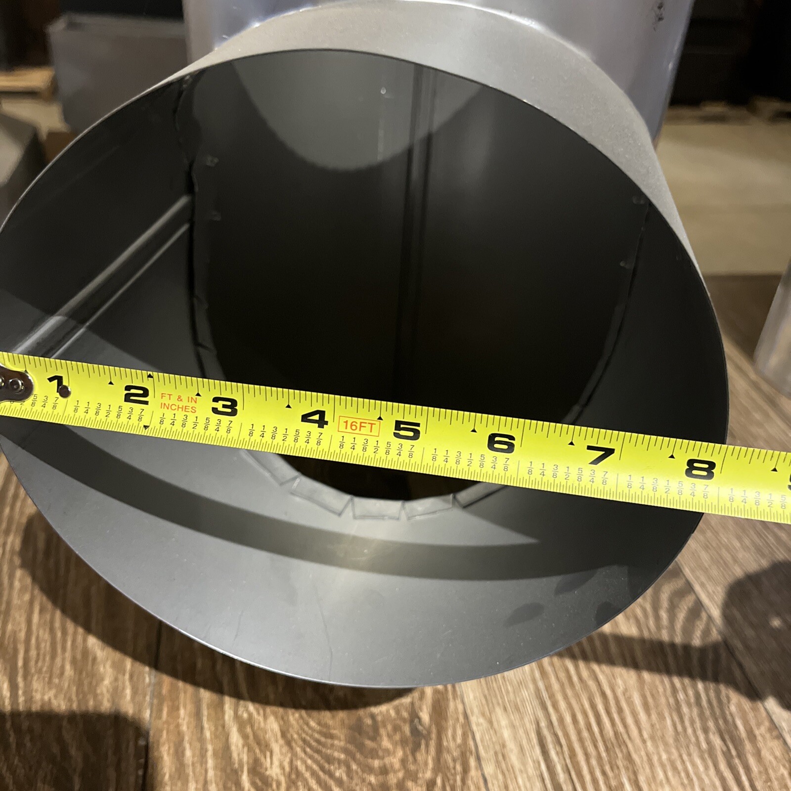 8” stainless steel stove pipe tee