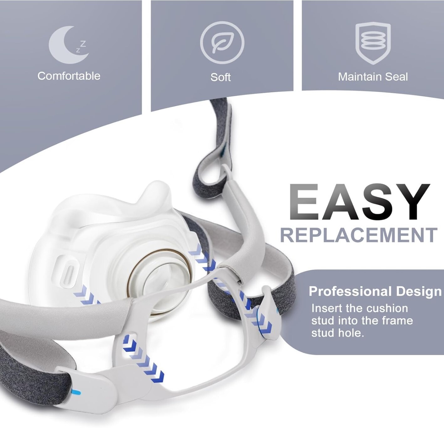 ResMed AirFit F40 Quiet Medium Replacement Cushion - 64628