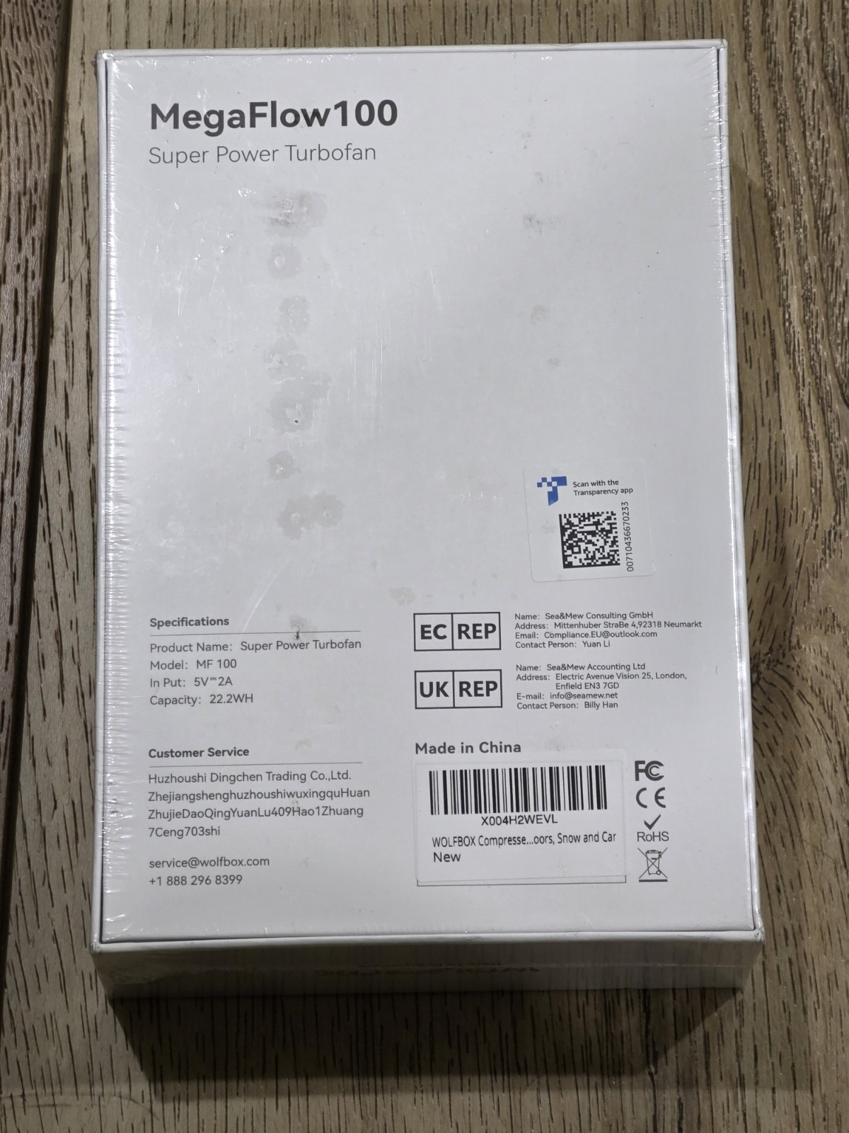 Wolfbox MF100 Electric Air Duster 150000RPM Super Power Cordless Silver/Gray