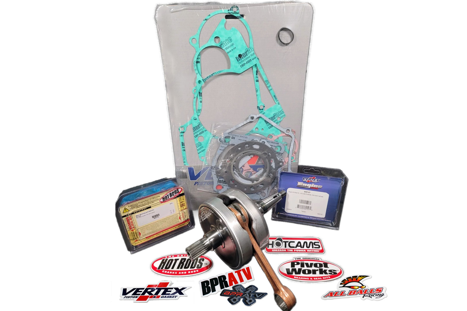 1986 Honda TRX250R TRX 250R Hot Rods Trued Crank Bottom End Engine Rebuild Kit ✔