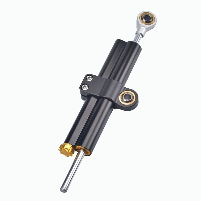 Universal Motorcycle Steering Damper Stabilizer Adjustable Ohlin 2-tube Black