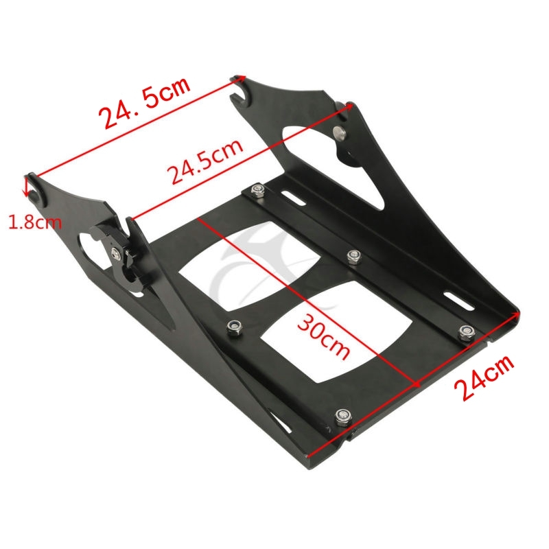 Chopped Pack Trunk Backrest Rack Fit For Harley Tour Pak Touring Glide 2014-2023