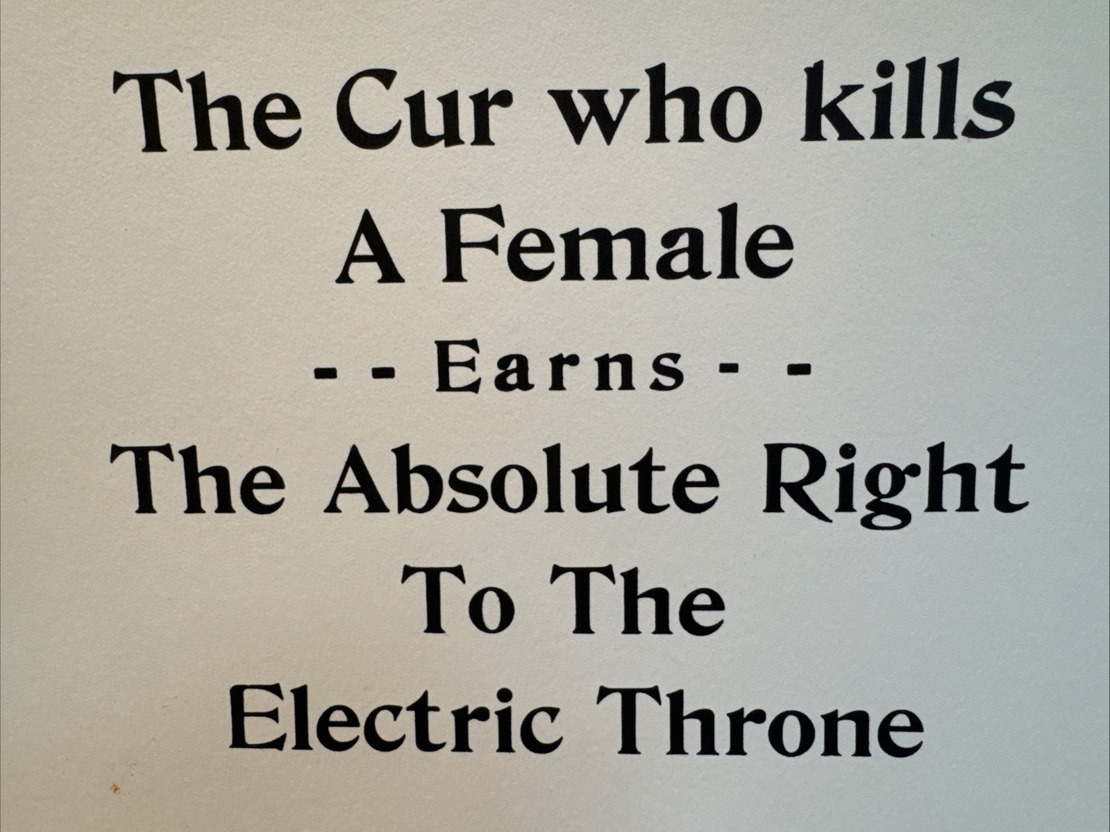 Pro Electric Chair 3 Vintage Cardboard Signs Electric Throne capitol punishment