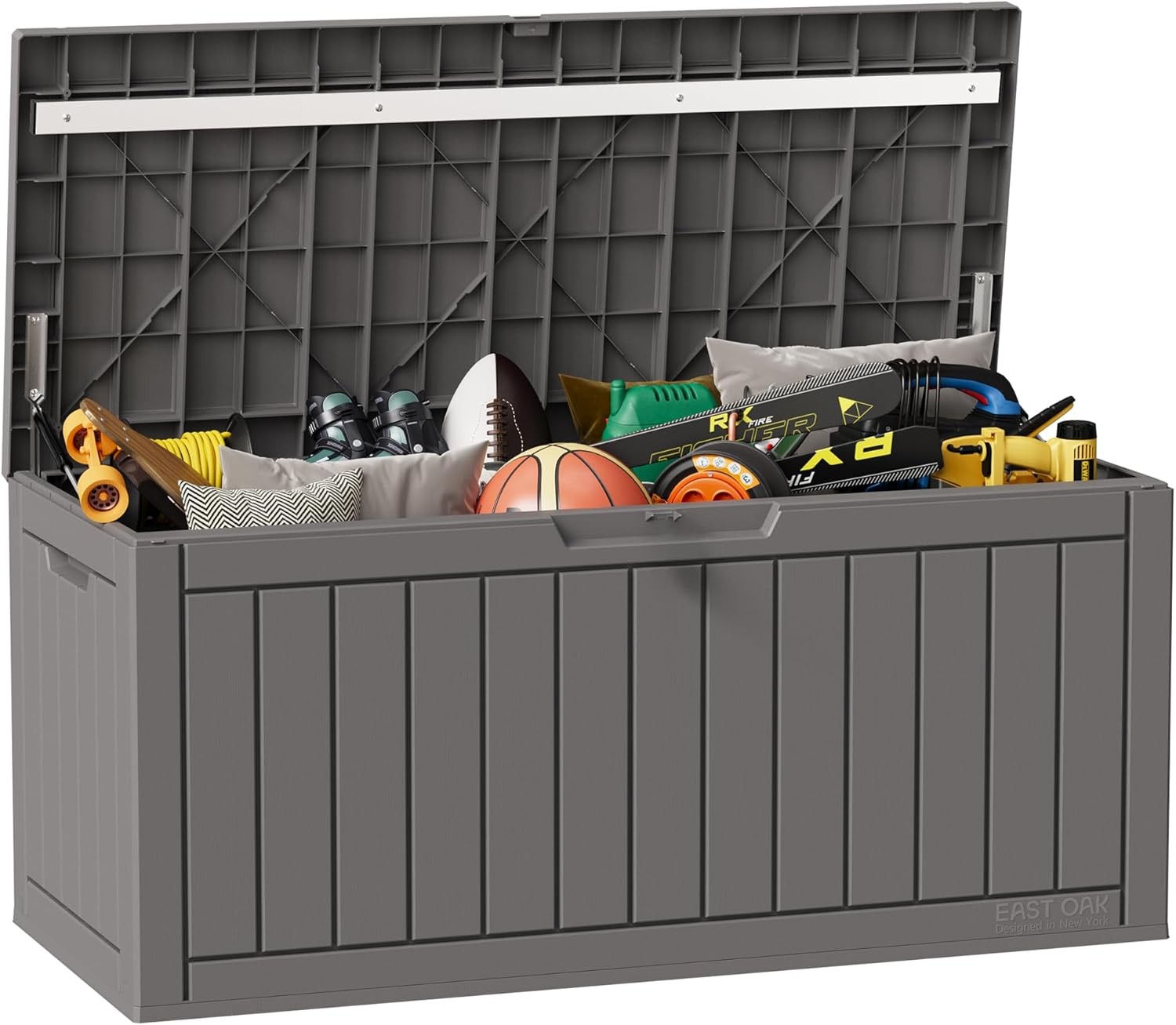 EAST OAK Outdoor Storage Box, 60 Gallon Deck Box Indoor and Outdoor Use, Waterpr
