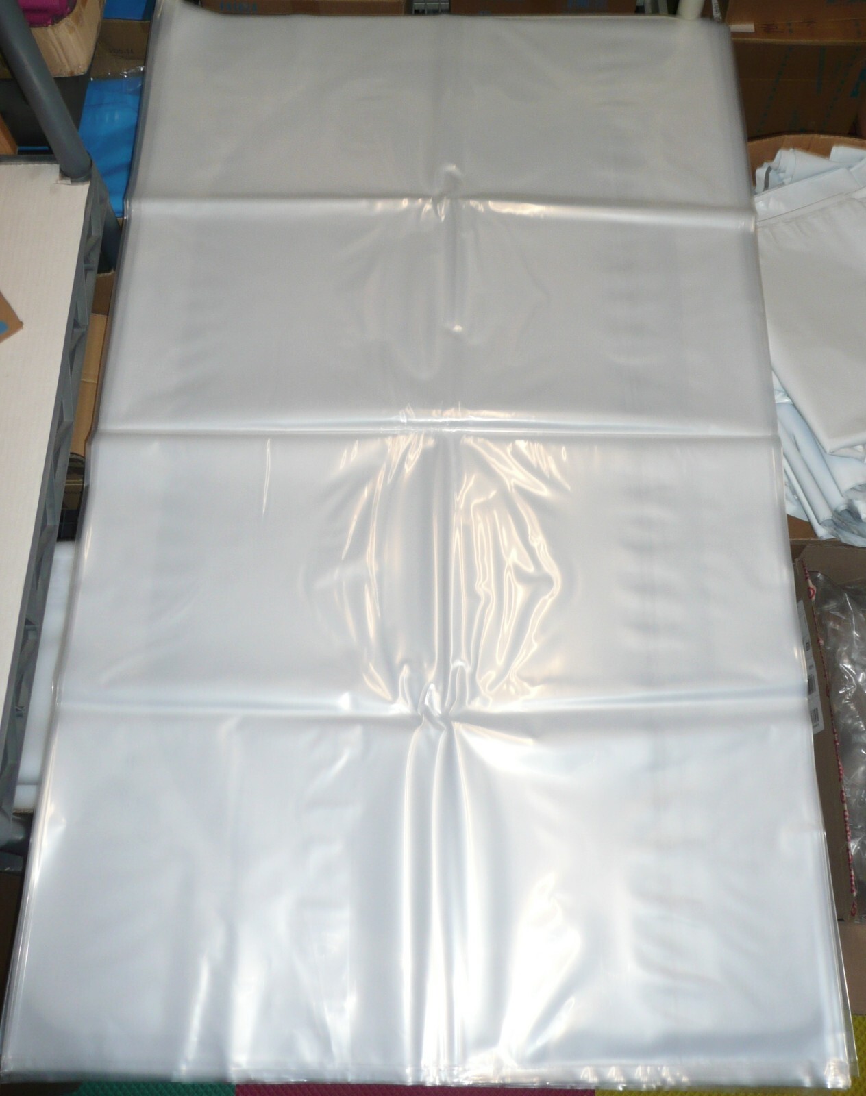 ONE EXTRA LARGE HEAVY DUTY 36''X 60'' CLEAR 4 MIL PLASTIC STORAGE BAG