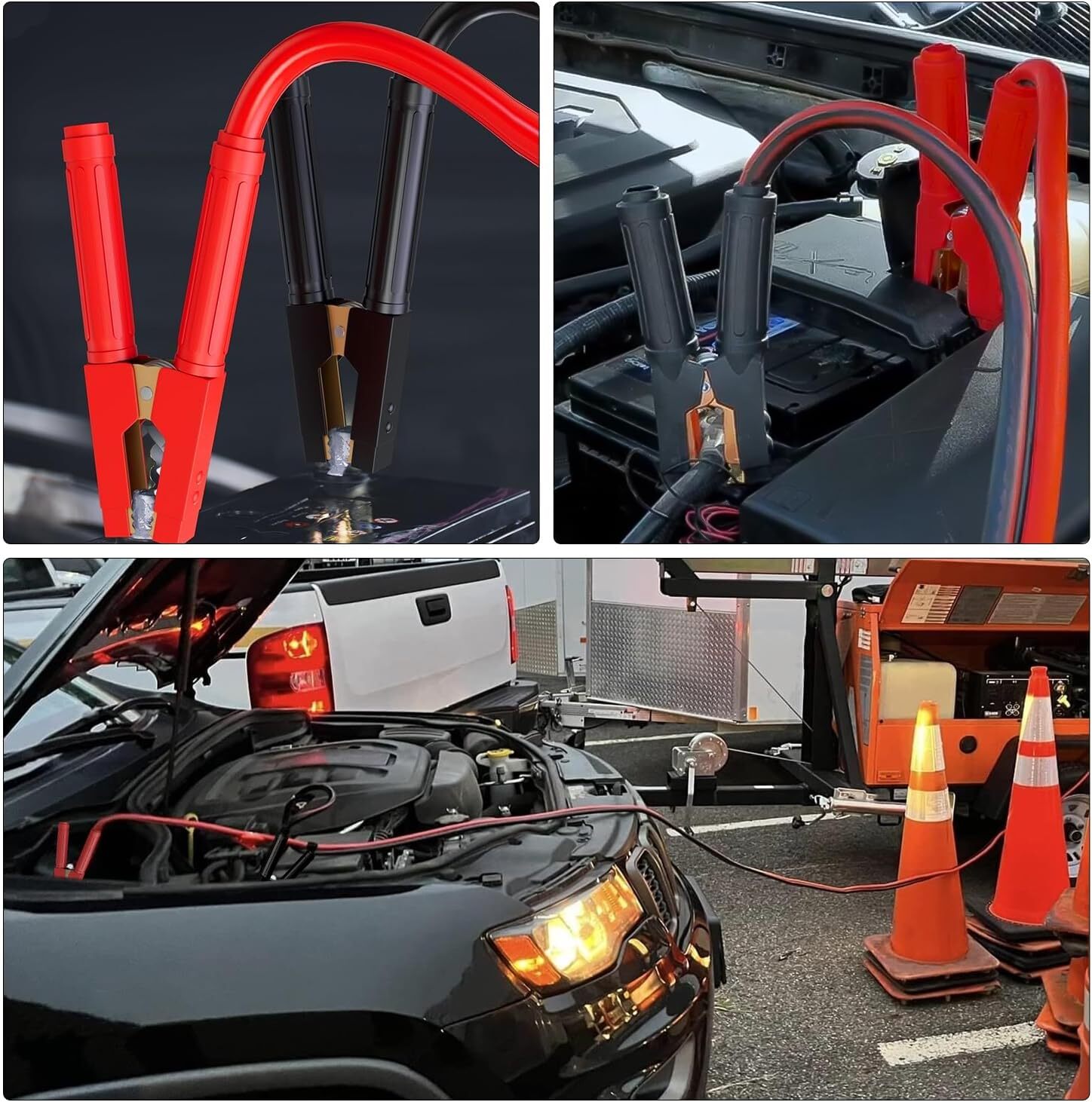 Nilight Jumper Cables for Car Battery 0Gauge 30FT Booster Cable Heavy Duty 1000A