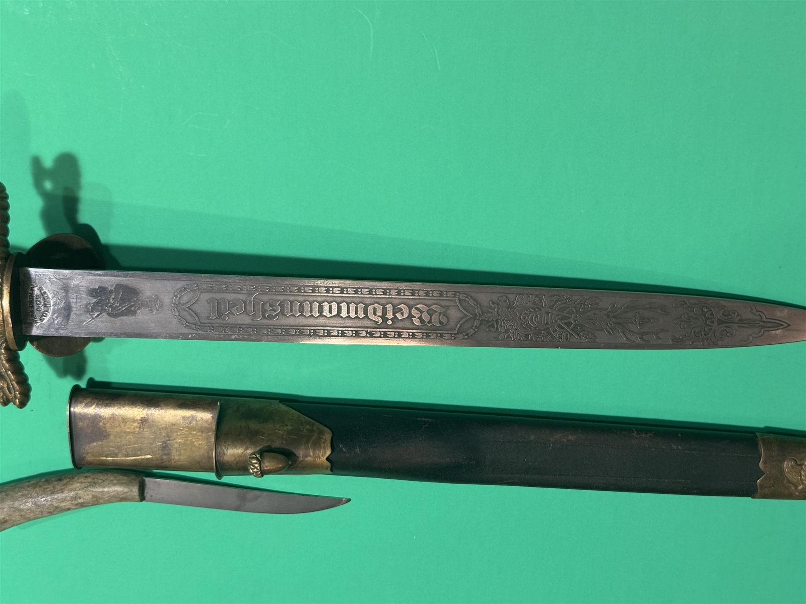 German Hunting Sword, Scabbard, Weyersberg & Co Solingen �Waidmannsheil�