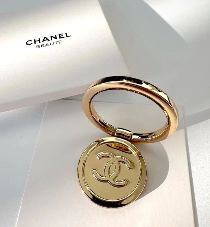 CHANEL Beauty Beaute Gold Phone Finger Ring Holder VIP Gift Accessory New