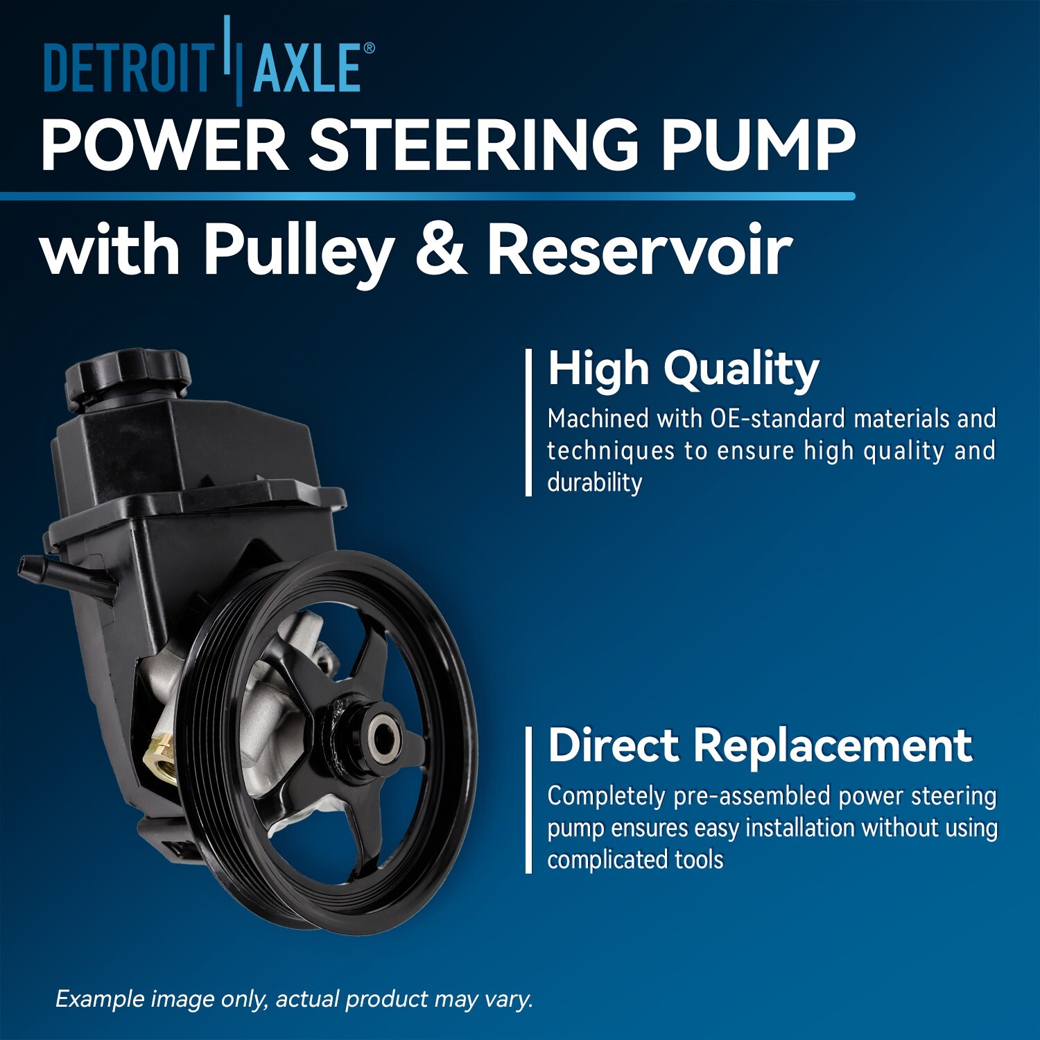 Power Steering Pump w/ Pulley Reservoir for 2006-11 Chevrolet Impala Monte Carlo