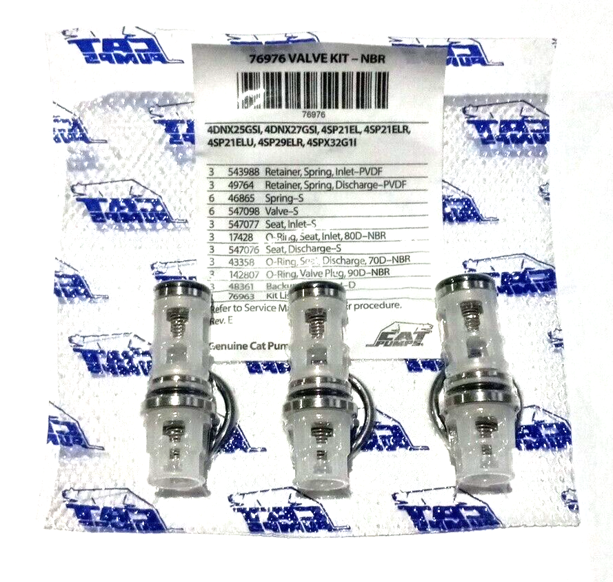 76976 VALVE KIT FOR CAT PUMP 4DNX,4SPX,4SP,4PPX, RSPX, 4SP PRESSURE WASHER