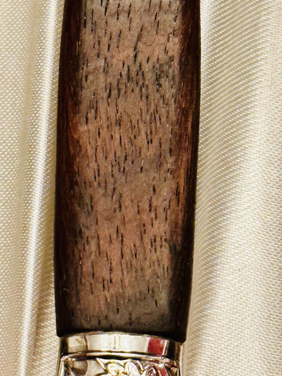 Rare16-PieceCork&Son EnglandKnife/ForkBoxedRosewood Handle/Silver Cap CutlerySet