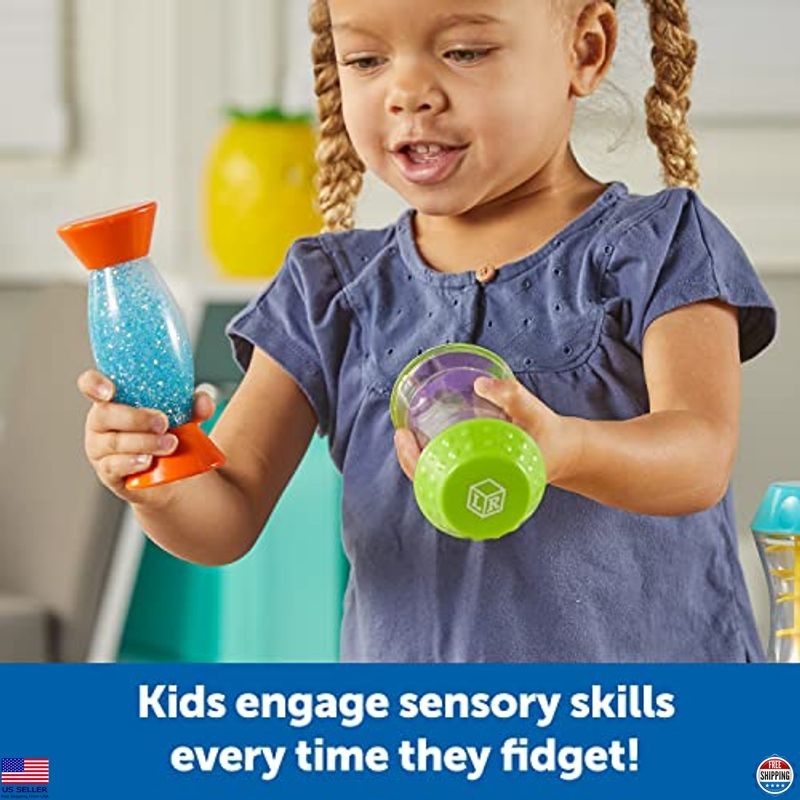 Learning Resources Sensory Trio Fidget Tubes - Travel Toys for Toddlers & Kids