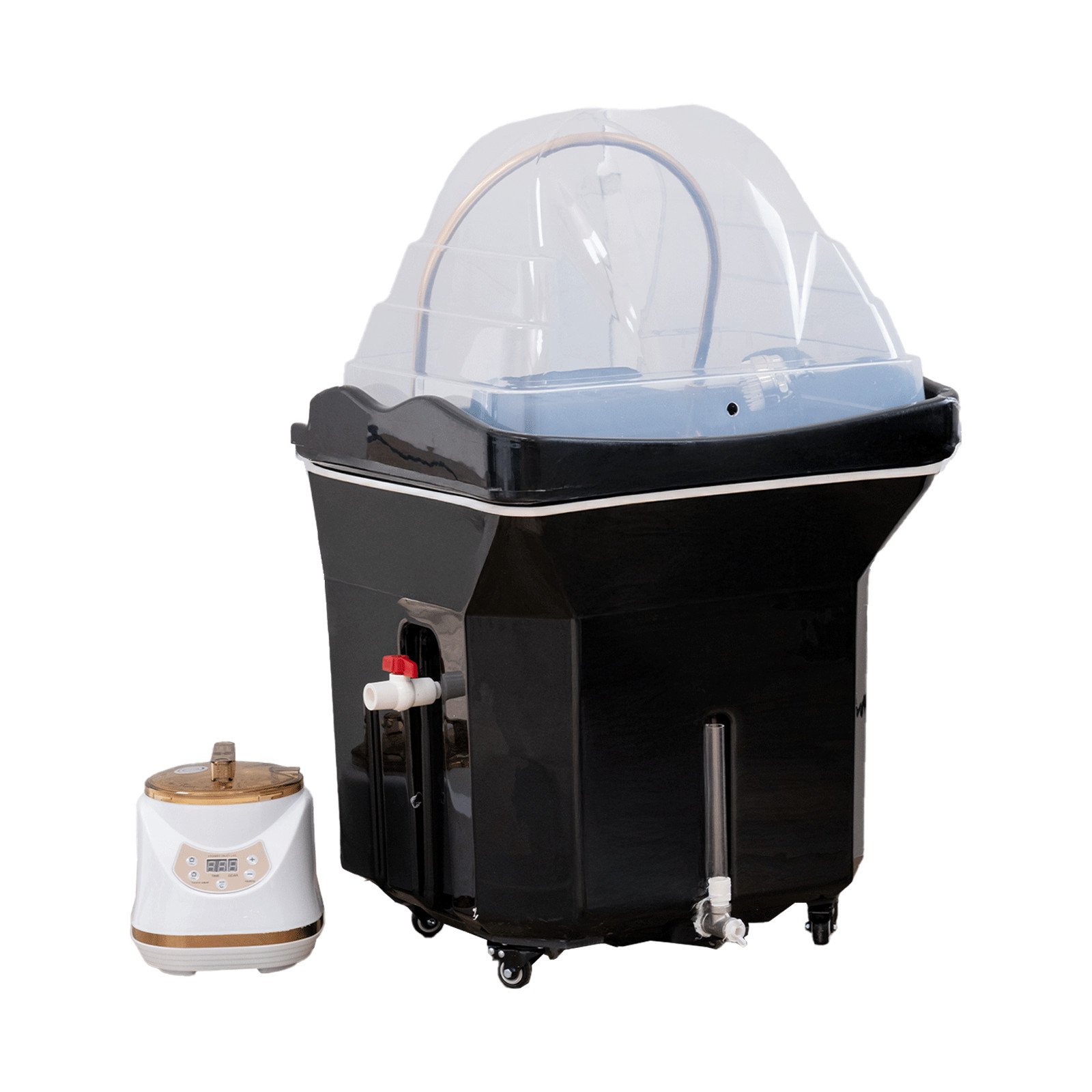 Portable Head Spa Non-Plumbing U-Shape Water Massage Shampoo Bowl, Black