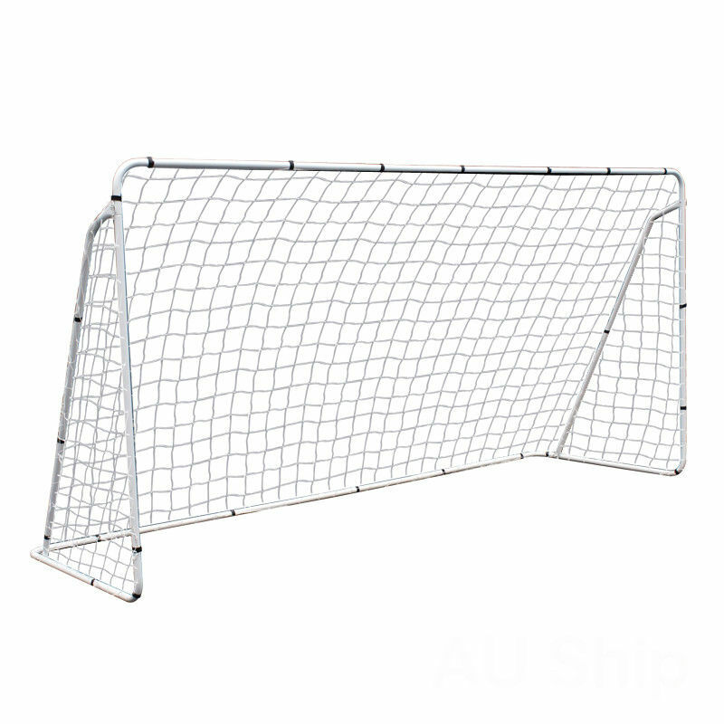 Portable Goal Soccer Steel Frame 12' x 6' Football Net Quick Ball Sport Training